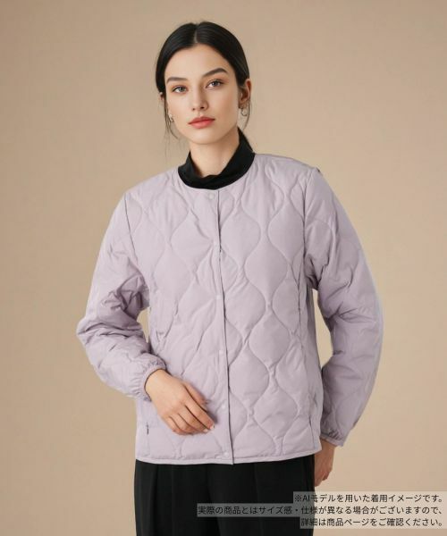 Leilian / レリアン テーラードジャケット | 【TAION】スナップボタンダウンジャケット(パープル)