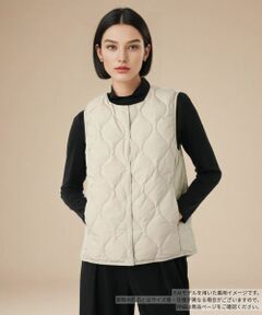 Leilian / レリアン テーラードジャケット | 【TAION】ノーカラーダウンベスト