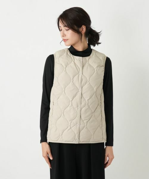 Leilian / レリアン テーラードジャケット | 【TAION】ノーカラーダウンベスト | 詳細10