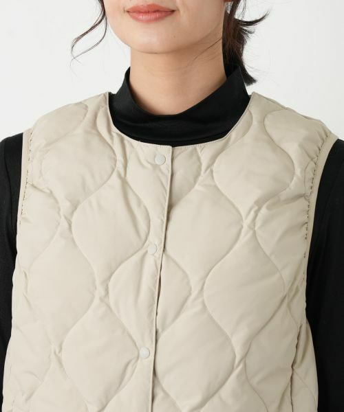 Leilian / レリアン テーラードジャケット | 【TAION】ノーカラーダウンベスト | 詳細13