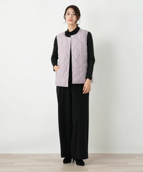 Leilian / レリアン テーラードジャケット | 【TAION】ノーカラーダウンベスト | 詳細4