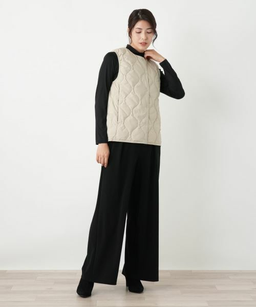 Leilian / レリアン テーラードジャケット | 【TAION】ノーカラーダウンベスト | 詳細7