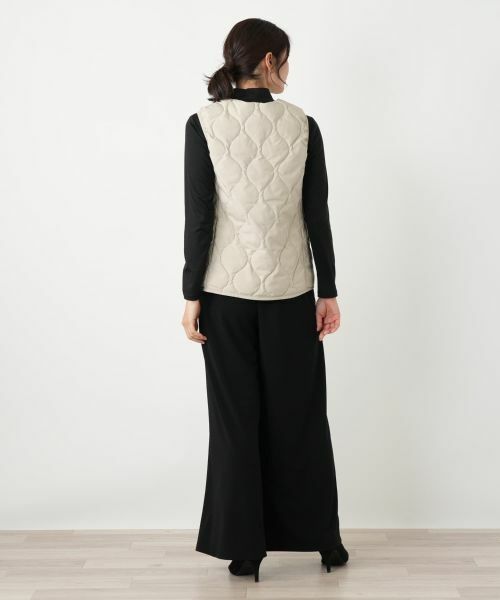 Leilian / レリアン テーラードジャケット | 【TAION】ノーカラーダウンベスト | 詳細9