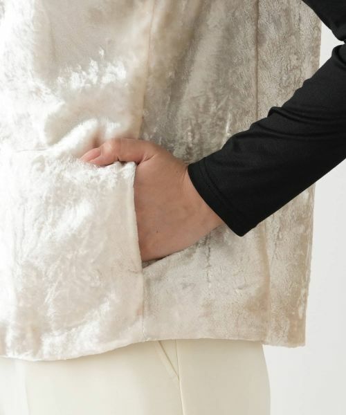 Leilian / レリアン テーラードジャケット | ノーカラーフレンチスリーブベスト | 詳細10