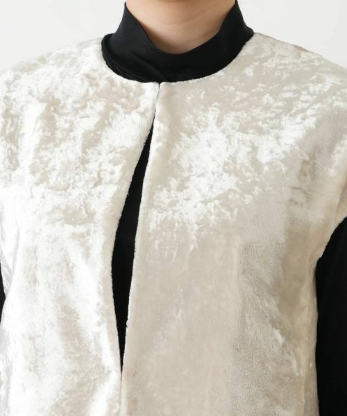 Leilian / レリアン テーラードジャケット | ノーカラーフレンチスリーブベスト | 詳細7