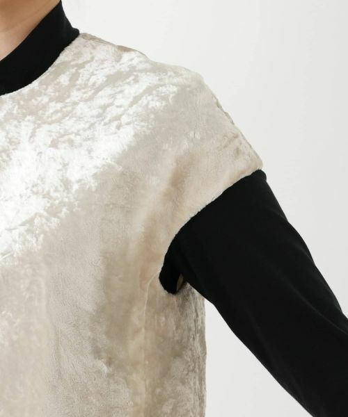 Leilian / レリアン テーラードジャケット | ノーカラーフレンチスリーブベスト | 詳細9