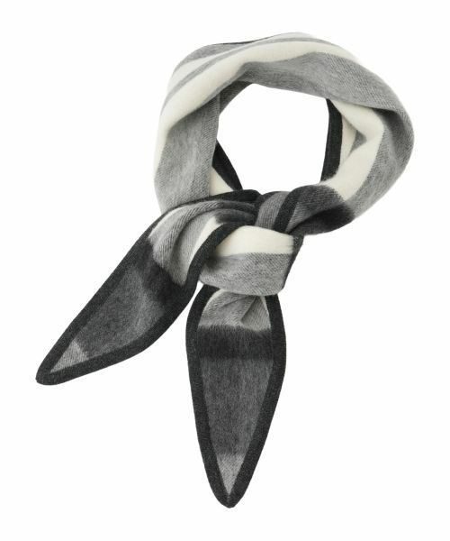 Leilian / レリアン マフラー・ショール・スヌード・ストール | ブロックチェックストール（アッシュグレー）