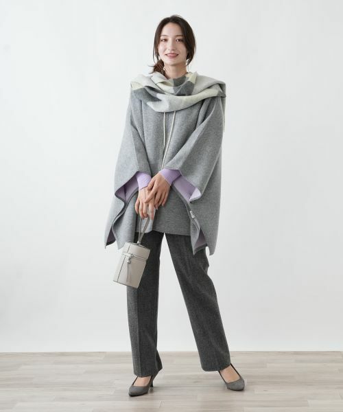 Leilian / レリアン その他パンツ | ヘリンボーンテーパードパンツ | 詳細1