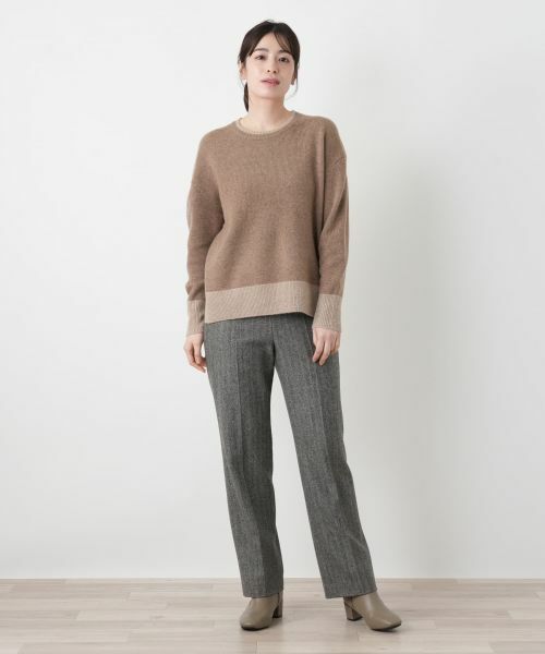 Leilian / レリアン その他パンツ | ヘリンボーンテーパードパンツ | 詳細9