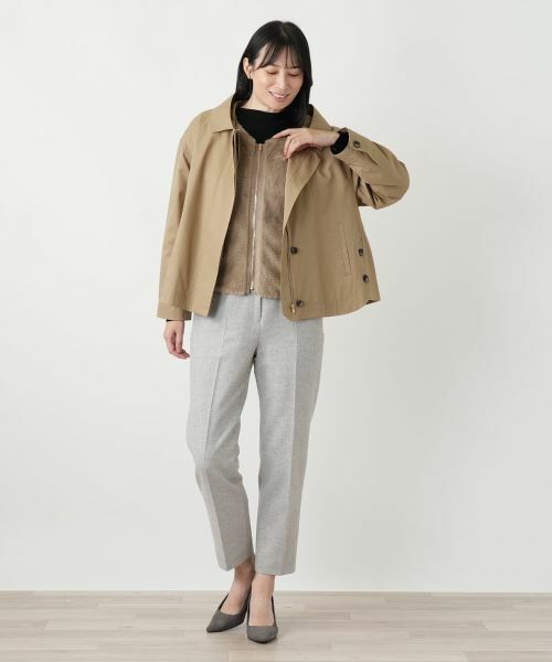 Leilian / レリアン テーラードジャケット | ベスト付きステンカラージャケット 【Leilian WHITE LABEL】 | 詳細1