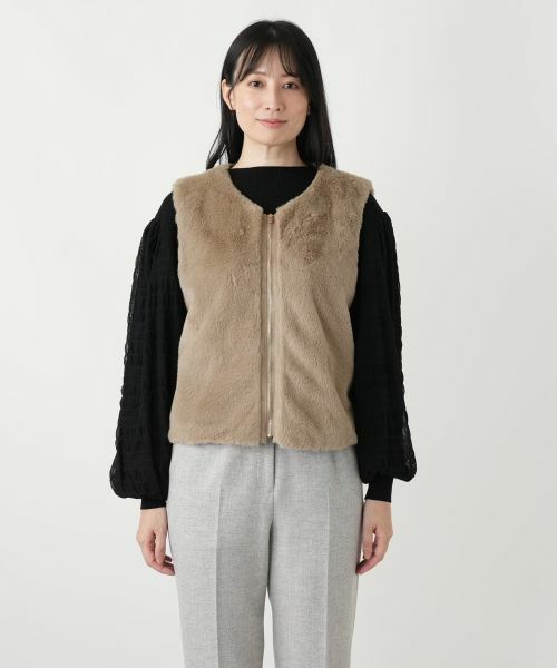 Leilian / レリアン テーラードジャケット | ベスト付きステンカラージャケット 【Leilian WHITE LABEL】 | 詳細5