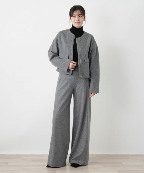 Leilian / レリアン テーラードジャケット | ノーカラージャケット | 詳細1