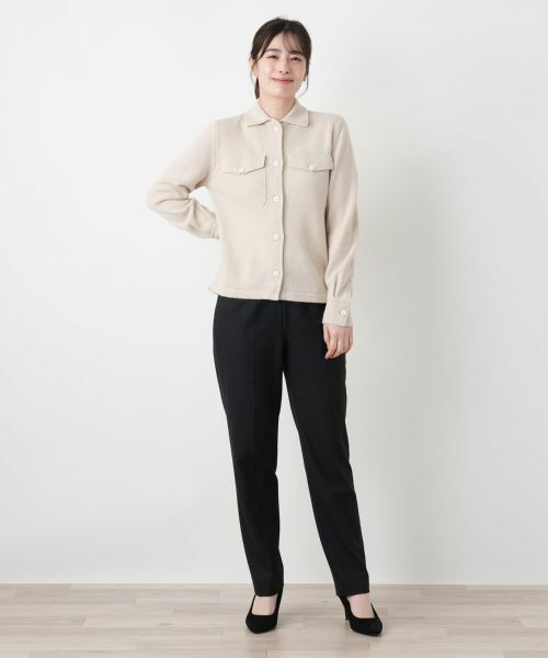 Leilian / レリアン テーラードジャケット | カシミヤニットジャケット | 詳細1