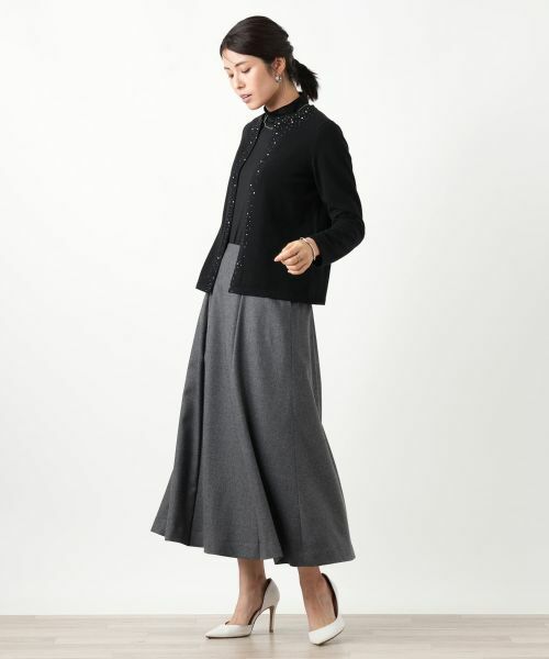 Leilian / レリアン カーディガン・ボレロ | ビジュークルーネックカーディガン【Leilian WHITE LABEL】 | 詳細2