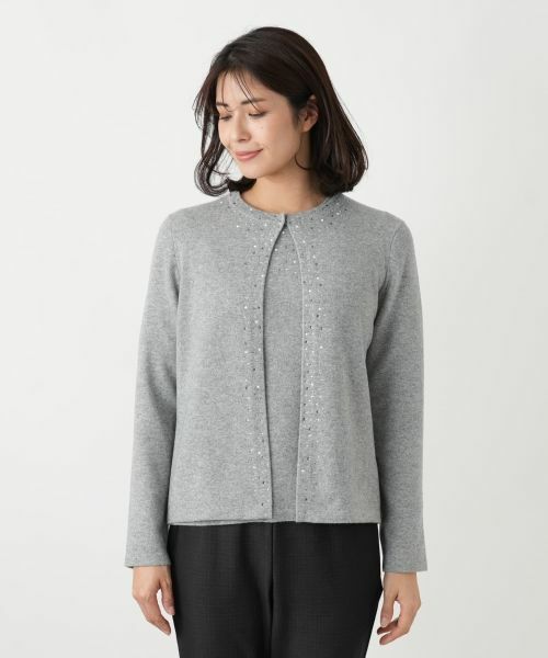 Leilian / レリアン カーディガン・ボレロ | ビジュークルーネックカーディガン【Leilian WHITE LABEL】 | 詳細28
