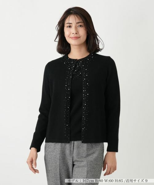 Leilian / レリアン カーディガン・ボレロ | ビジュークルーネックカーディガン【Leilian WHITE LABEL】 | 詳細4