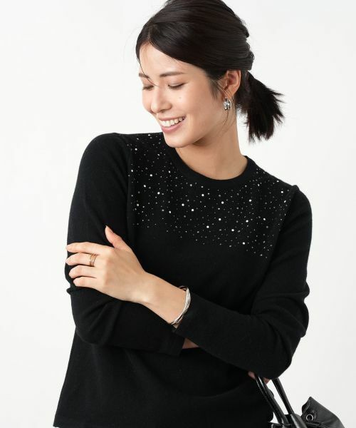 Leilian / レリアン ニット・セーター | ビジュークルーネックニット【Leilian WHITE LABEL】 | 詳細2