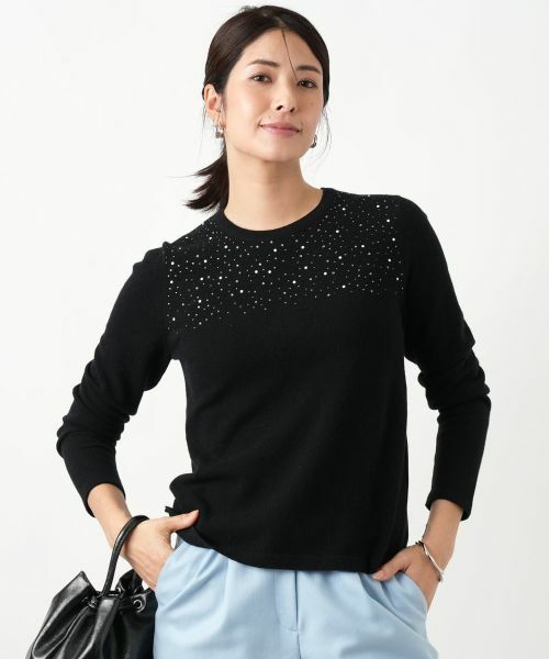 Leilian / レリアン ニット・セーター | ビジュークルーネックニット【Leilian WHITE LABEL】 | 詳細3