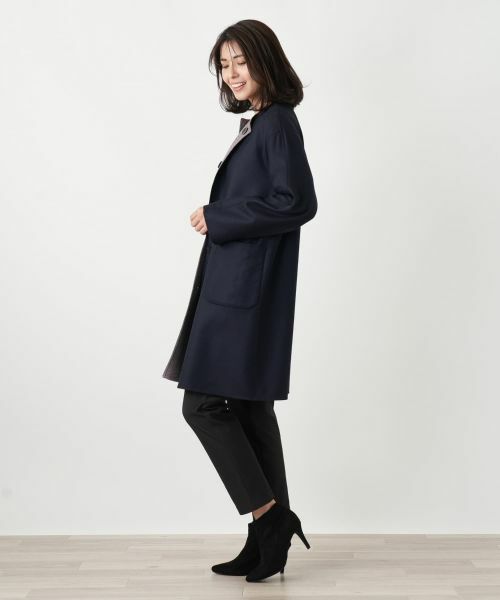 Leilian / レリアン その他アウター | リバーシブルノーカラーコート【Leilian WHITE LABEL】 | 詳細2