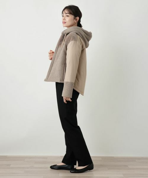 Leilian / レリアン その他アウター | 異素材切替フーデッドジャケット | 詳細2