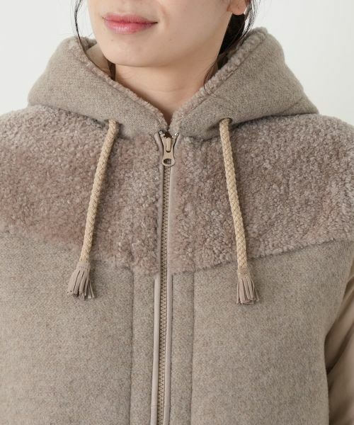 Leilian / レリアン その他アウター | 異素材切替フーデッドジャケット | 詳細4