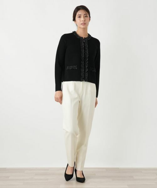 Leilian / レリアン カーディガン・ボレロ | ラメフリルジップカーディガン | 詳細1