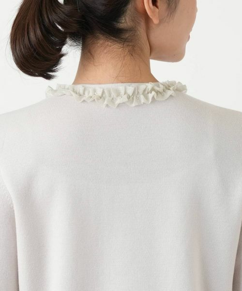 Leilian / レリアン カーディガン・ボレロ | ラメフリルジップカーディガン | 詳細11