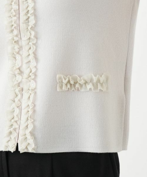 Leilian / レリアン カーディガン・ボレロ | ラメフリルジップカーディガン | 詳細13