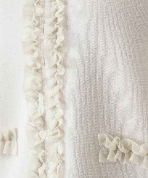 Leilian / レリアン カーディガン・ボレロ | ラメフリルジップカーディガン | 詳細15
