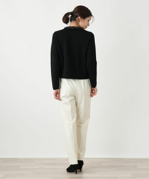 Leilian / レリアン カーディガン・ボレロ | ラメフリルジップカーディガン | 詳細3