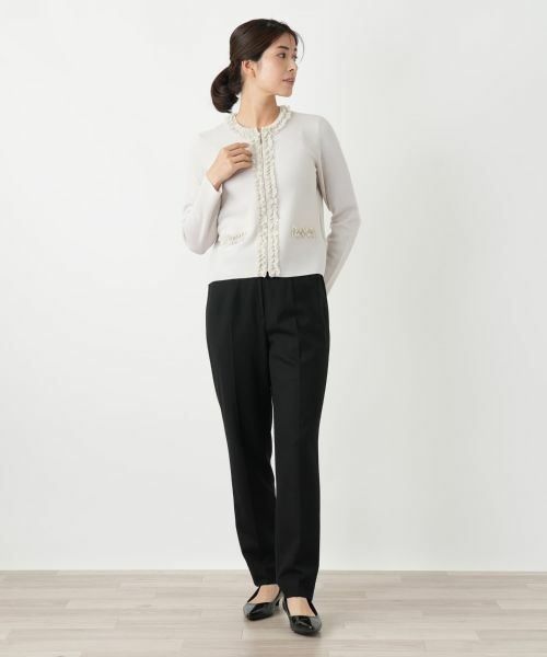 Leilian / レリアン カーディガン・ボレロ | ラメフリルジップカーディガン | 詳細4
