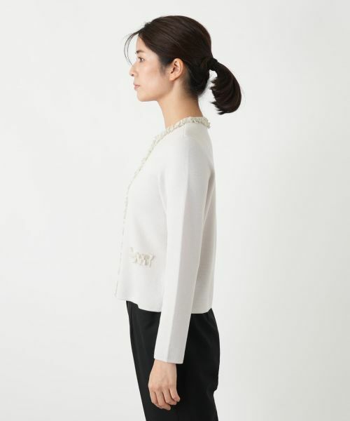 Leilian / レリアン カーディガン・ボレロ | ラメフリルジップカーディガン | 詳細8