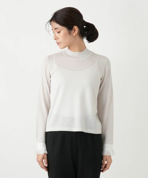 Leilian / レリアン ニット・セーター | ラメフリルハイネックニット | 詳細7