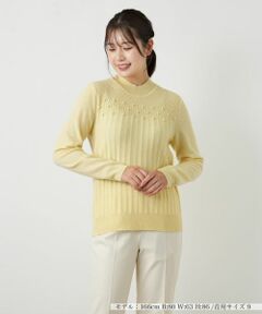 Leilian / レリアン ニット・セーター | カシミヤポップコーン編みハイネックニット