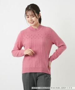 Leilian / レリアン ニット・セーター | カシミヤポップコーン編みハイネックニット