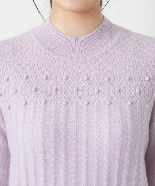 Leilian / レリアン ニット・セーター | カシミヤポップコーン編みハイネックニット | 詳細19