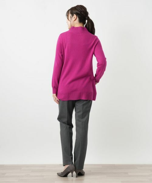 Leilian / レリアン ニット・セーター | カシミヤケーブル編みボトルネックニット | 詳細12