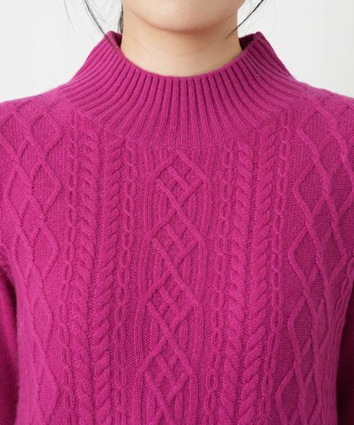Leilian / レリアン ニット・セーター | カシミヤケーブル編みボトルネックニット | 詳細16