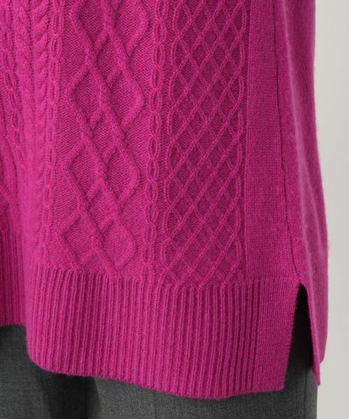 Leilian / レリアン ニット・セーター | カシミヤケーブル編みボトルネックニット | 詳細19