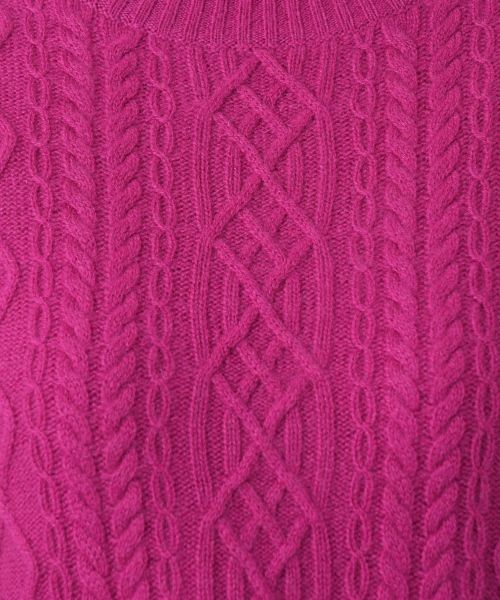 Leilian / レリアン ニット・セーター | カシミヤケーブル編みボトルネックニット | 詳細20