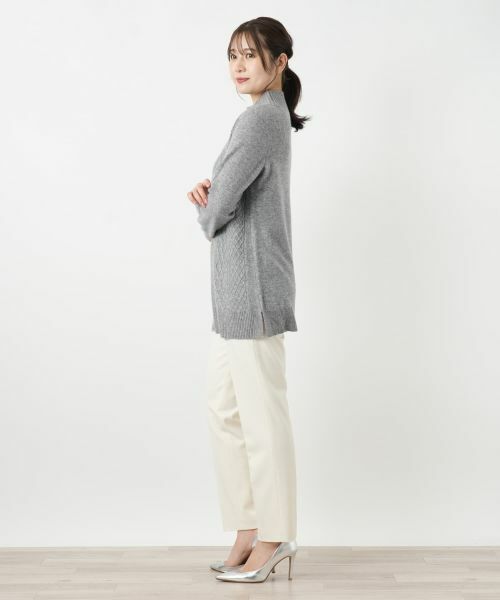 Leilian / レリアン ニット・セーター | カシミヤケーブル編みボトルネックニット | 詳細8