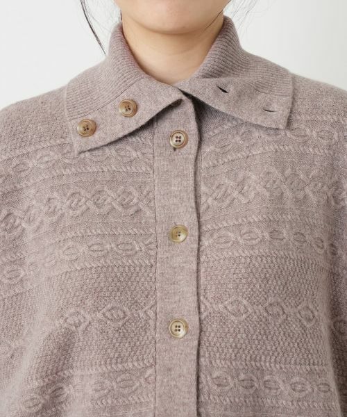 Leilian / レリアン テーラードジャケット | カシミヤケーブル編みニットベスト | 詳細13