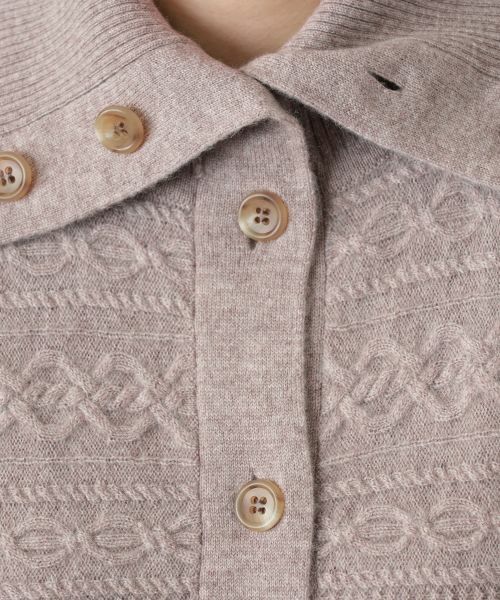 Leilian / レリアン テーラードジャケット | カシミヤケーブル編みニットベスト | 詳細17