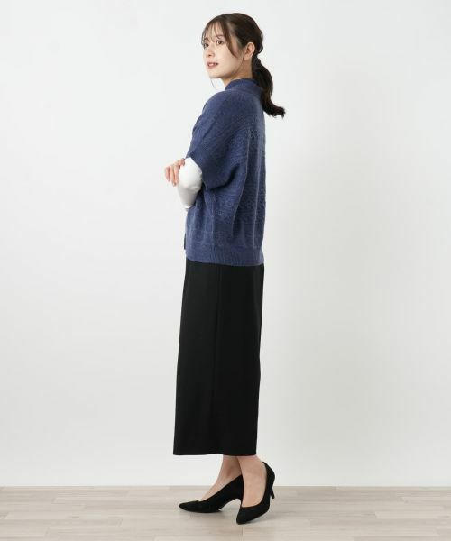 Leilian / レリアン テーラードジャケット | カシミヤケーブル編みニットベスト | 詳細5