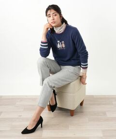 Leilian / レリアン ニット・セーター | カシミヤ刺繍クルーネックニット【Leilian WHITE LABEL】