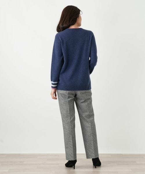 Leilian / レリアン ニット・セーター | カシミヤ刺繍クルーネックニット【Leilian WHITE LABEL】 | 詳細10