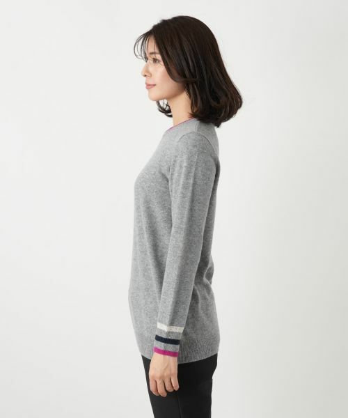 Leilian / レリアン ニット・セーター | カシミヤ刺繍クルーネックニット【Leilian WHITE LABEL】 | 詳細15