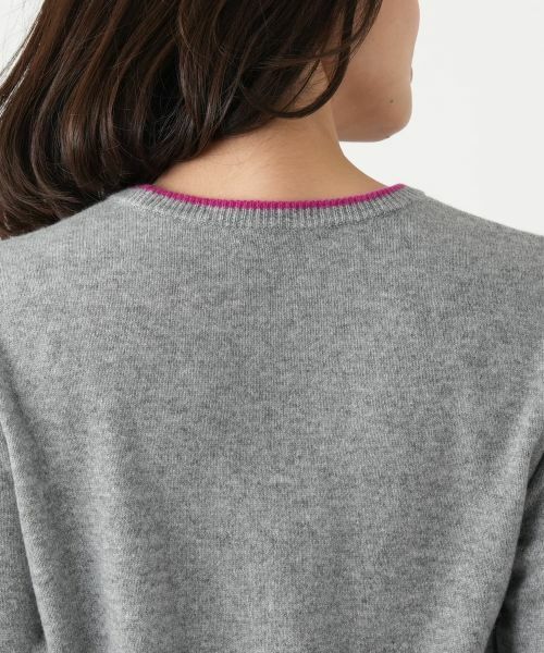 Leilian / レリアン ニット・セーター | カシミヤ刺繍クルーネックニット【Leilian WHITE LABEL】 | 詳細18