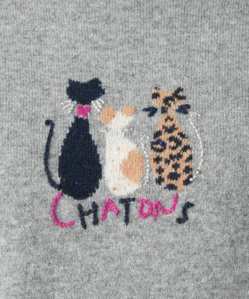 Leilian / レリアン ニット・セーター | カシミヤ刺繍クルーネックニット【Leilian WHITE LABEL】 | 詳細21