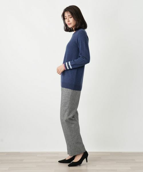 Leilian / レリアン ニット・セーター | カシミヤ刺繍クルーネックニット【Leilian WHITE LABEL】 | 詳細5